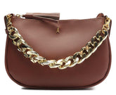 BOLSA CROSSBODY MARROM PEQUENA MAXI CORRENTE C 50016 0582 0002 ANACAPRI - Vintedoisk